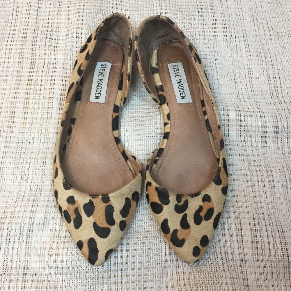Steve Madden Elusion Calf Hair Leopard Flats